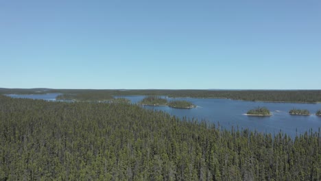 Aerial-view-of-a-large-lake-and-forest