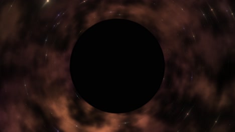 Zoom-Lento-En-Un-Agujero-Negro-Supermasivo-En-Una-Nebulosa-Naranja-Marrón