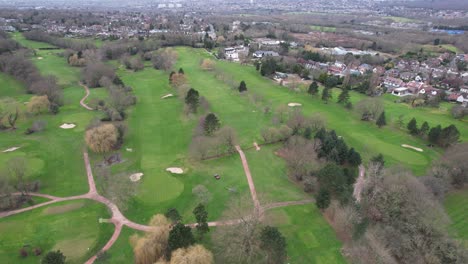 Chigwell--golf-course-Essex-UK-drone-aerial-view