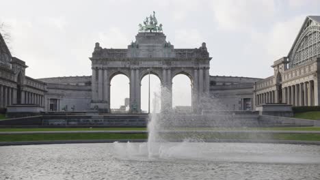 Storm-Eunice-in-Europe.-Jubelpark,-Brussels.-Static-shot