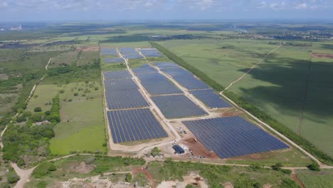 Aerial-Birds-Eye-Panoramic-View-of-Photovoltaic-Park-Solar-Energy-Plant-in-Dominican-Republic