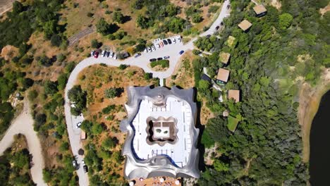 Aerial-shot-of-Vik-Hotel,-Millahue,-Chile,-uhd-4k