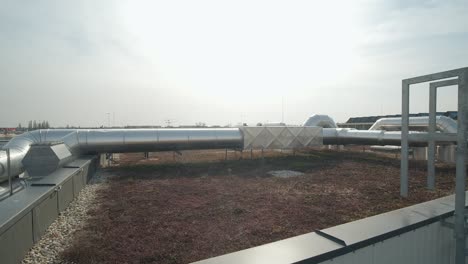 Schuss-Von-Energiegasleitung,-Pipeline-Gastransport,-Industrielle-Nutzung
