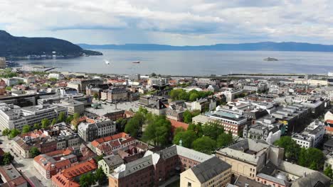 Aerial:-Trondheim-Old-town-in-Noway