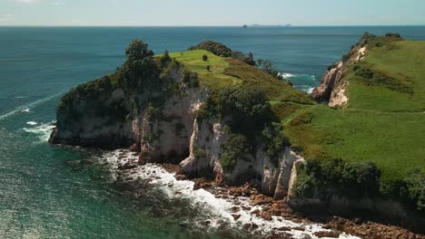 Cinematic-drone-flight-over-secluded-rock-bay