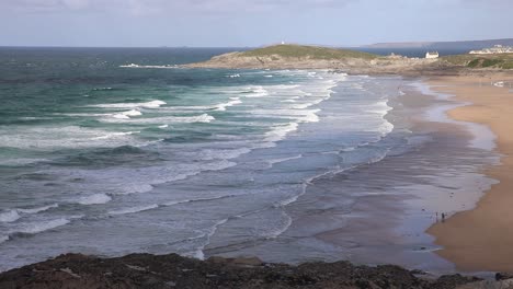 Seascape-View-From-Fistral-Beach-Hotel-Balcony-In-Newquay,-Cornwall