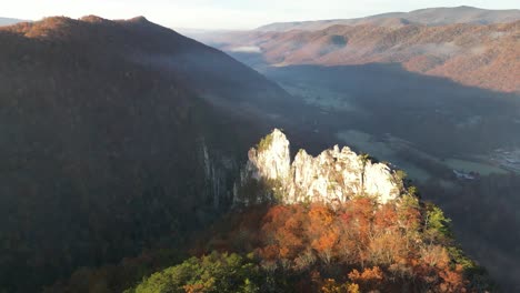 Seneca-Rocks-Morning-Face-Valley-Drone