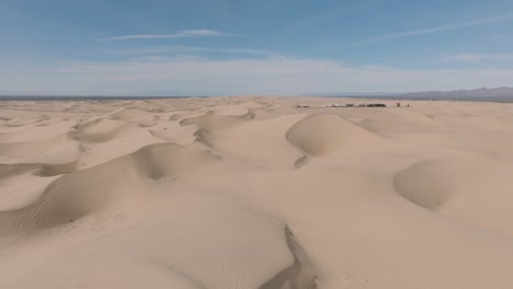 Off-Road-Dreamland,-Aerial-Footage-of-Sand-Dunes-in-California-Desert