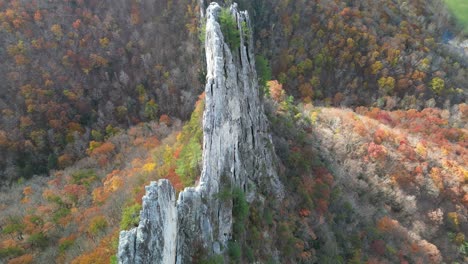 Seneca-Rocks-Ojo-De-Cerradura-Drone-Alto