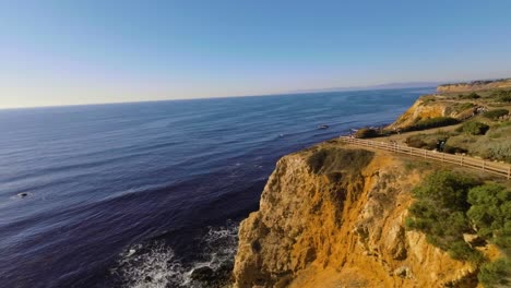 Aerial-views-of-the-Point-Vicente-Lighthouse-in-Rancho-Palos-Verdes,-California
