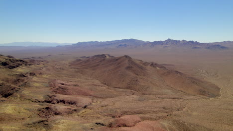 Aerial-Arid-Hill-Desert-Landscape-In-California