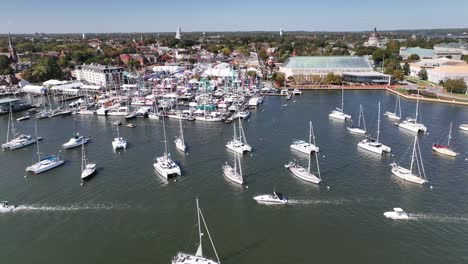 annapolis-maryland-aerial-orbit-with-boats-and-sailboats