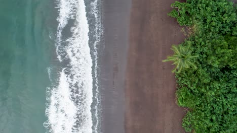 Foamy-waves-washing-tropical-jungle-beach-of-Drake-Bay-in-Costa-Rica