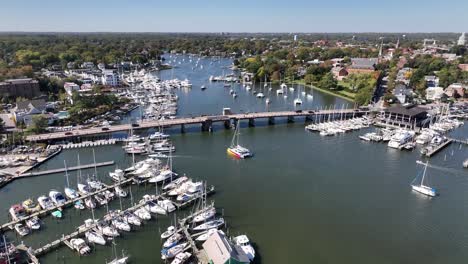 annapolis-maryland-aerial-slow-push-over-boats