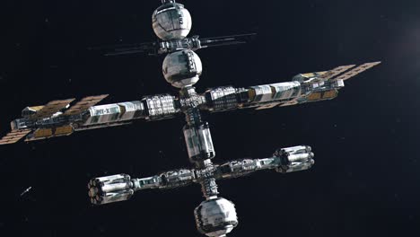 Establishing-Shot-of-a-Futuristic-Space-Station-in-Deep-Space
