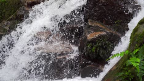 Close-up-of-wild-waterfall-in-slow-motion