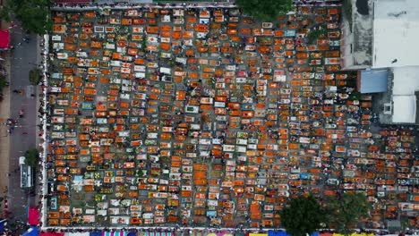 Mexican-Mixquic-cementary-tombstones-decorated-to-respect-the-dead---aerial-view