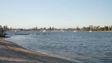 4k-Still-Video-of-Boat-Fishing-Dock-in-Coronado-Bay,-San-Diego,-California