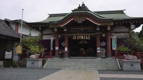 Japanese-Shinto-Shrine-at-Kishiwada,-Kishiki-Shrine-and-center-of-Danjiri-Matsuri