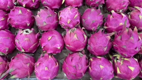 Close-up-of-Dragon-fruits-displayed-neatly-at-the-booth