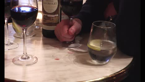 Two-men-enjoying-a-bottle-of-wine-in-a-Dublin-Wine-Bar-on-Parliament-St