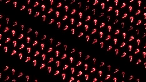 Strobe-Neon-Weihnachtsmuster-Hintergrund-Der-Zuckerstange-In-Rot-weißer-Und-Schwarzer-Schleifenanimation-Stroboskopisch