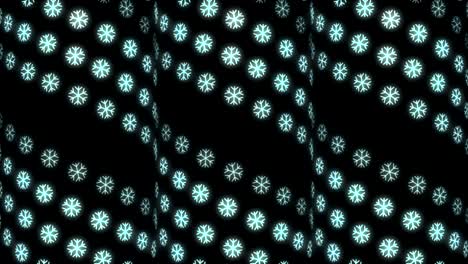 Stroboskop-Neon-Weihnachtsmuster-Hintergrund-Der-Schneeflocke-In-Weiß-Und-Schwarz-Looping-Animation-Stroboskopisch