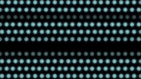 Strobe-Neon-Christmas-Pattern-Background-of-Snowflake-in-White-and-Black-Looping-animation-Strobing