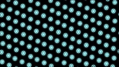 Neon-Christmas-Pattern-Background-of-Snowflake-in-White-and-Black-Looping-animation