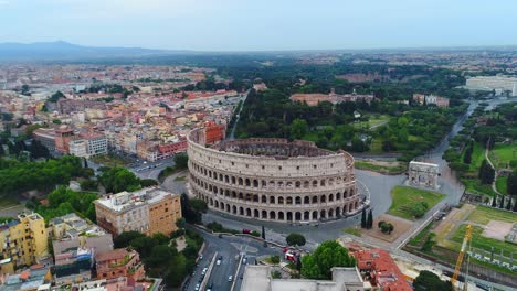 Luftbild-Rom-Kolosseum-Italien-Geschichte-Architektur-Römisches-Reich