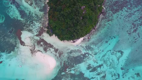 Afrika-Indischer-Ozean-Seychellen-Saint-anne-Marine-Nationalpark-Strand-Drohnenschießen