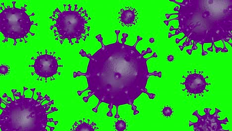 Realistischer-Grüner-Bildschirm-Der-Schwebenden-Corona-virus-animation-In-4k