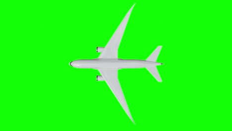 Flugzeug-Fliegt-Auf-Grünem-Hintergrund-4k