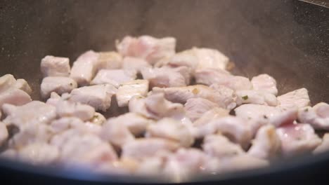 cooking-chicken-meat,-roasting-chicken-meat-in-a-pan-in-the-kitchen-by-an-italian-cook