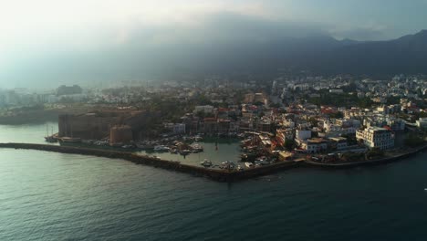 aerial-view-of-the-historic-port-of-Kyrenia