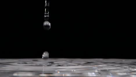 Clear-water-drops-pouring-in-black-background--close-up