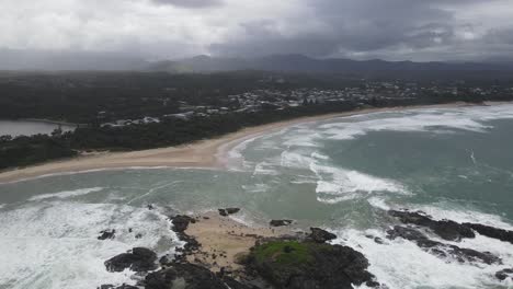 Stunning-View-Of-Bonville-Creek-And-Sawtell-Beach-With-Overcast