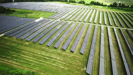 Aerial-footage-of-a-large-solar-array