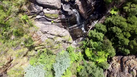 Aerial---Birdseye-view-of-Mason's-Falls,-Victoria,-Australia