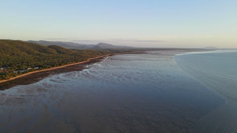 Coastal-Strip-At-The-Seashore-Of-Clairview-Beach-In-Isaac-Region,-QLD,-Australia
