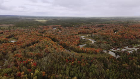 Drone-footage-Wild-river-in-autumn