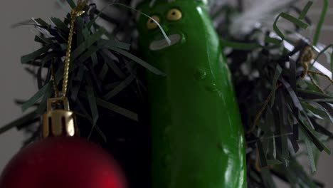 Pickle-Rick-novelty-Christmas-decoration-on-a-Christmas-tree