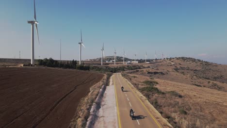 Turbinas-Eólicas-En-El-Monte-Gilboa,-Israel