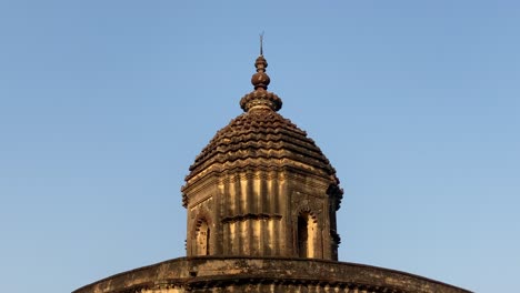 Der-Gipfel-Des-Radha-Shyam-Tempels,-Bishnupur,-Indien