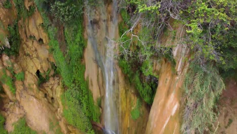 Beautiful-drone-footage-of-some-of-the-biggest-waterfall-in-Taxco,-Guerrero-region,-Mexico