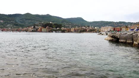 Beautiful-Shoreline-of-Santa-Margherita-Ligure-by-Portofino-on-Italy-Coast
