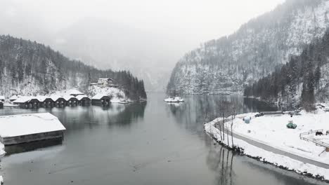 Aeiral-drone-of-European-winter-lake---Graded