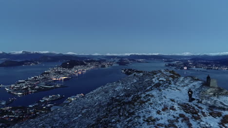 Populous-port-municipality-of-Alesund-Norway-captured-by-drone-pilot