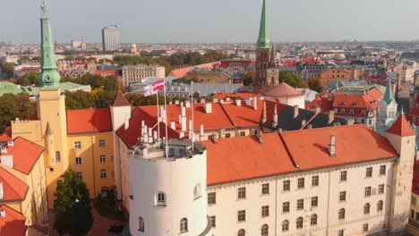 Burgplatz-Zentrum-Bezirk-Riga-Schloss-Lettland-Antenne