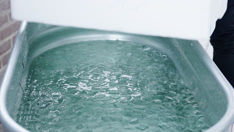 Bathing-Tub-With-Water-And-Ice-Cubes